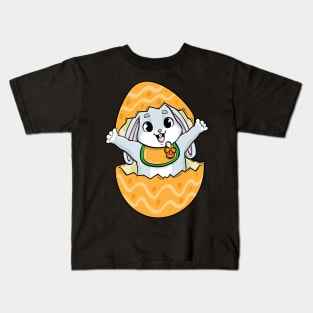 Baby rabbit with Pacifier Bib and Egg Kids T-Shirt